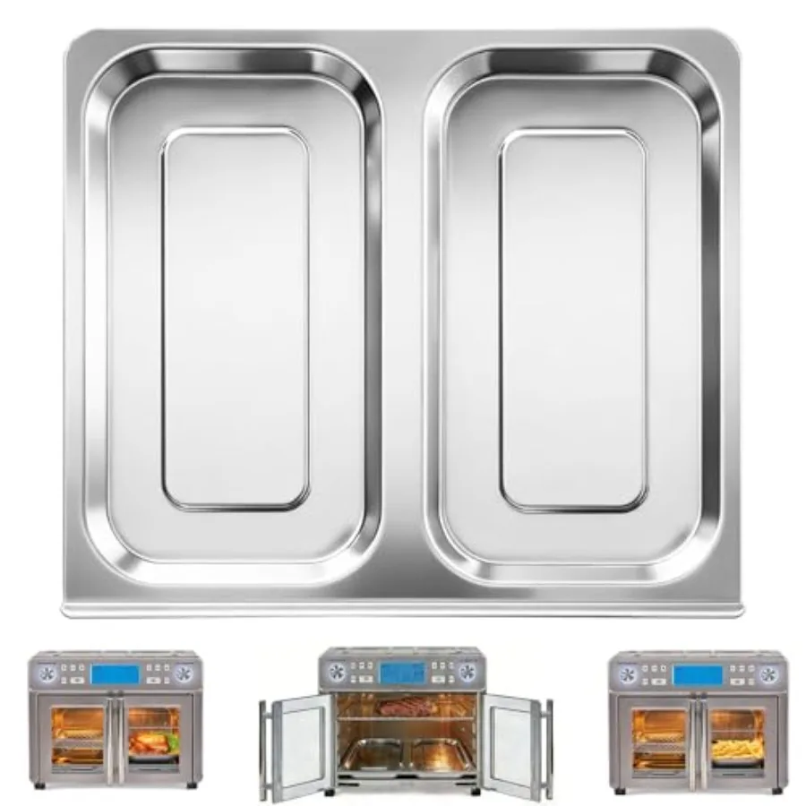 Air Fryer Drip Tray for Emeril Lagasse Dual Zone 360 Air Fryer Oven 25 QT Extra Large, Stainless Steel Bottom Tray Replacement
Air Fryer Drip Tray for Emeril Lagasse Dual Zone 360 Air Fryer Oven 25 QT Extra Large, Stainless Steel Bottom Tray Replacement