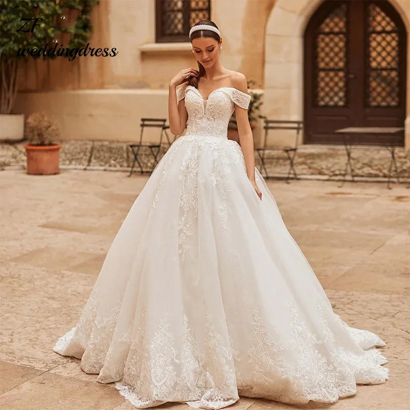 Customized Gorgeous Wedding Dresses For Women Sexy Off The Shoulder Lace Bridal Gowns With Appliques Elegant Bridal Robe
Customized Gorgeous Wedding Dresses For Women Sexy Off The Shoulder Lace Bridal Gowns With Appliques Elegant Bridal Robe