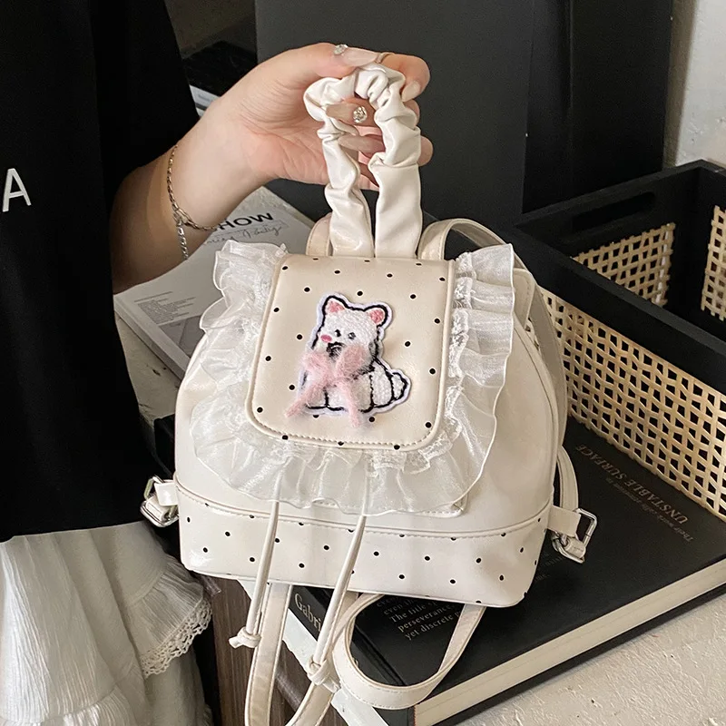 Women's Backpacks 2025 New Casual and Versatile Polka Dot Backpack Exquisite Mini Travel Small School Bag
Women's Backpacks 2025 New Casual and Versatile Polka Dot Backpack Exquisite Mini Travel Small School Bag