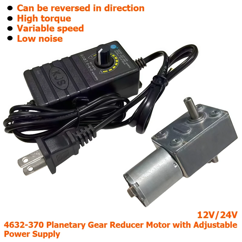 4632-370 Right-angle worm gear worm DC speed reducer motor with adjustable power supply 12V/24V slow-speed motor worm motor
4632-370 Right-angle worm gear worm DC speed reducer motor with adjustable power supply 12V/24V slow-speed motor worm motor