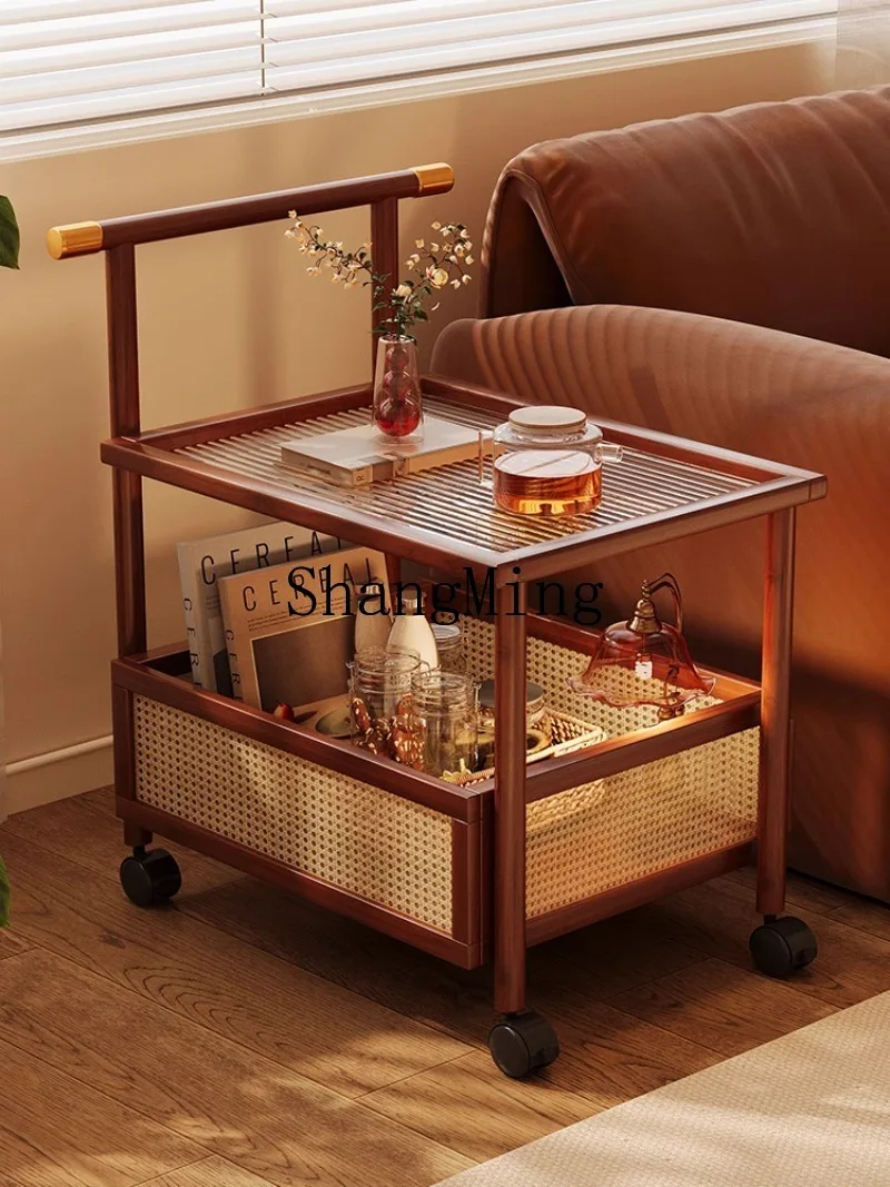 LXY medieval trolley snack rack living room floor removable with wheels simple storage shelf
LXY medieval trolley snack rack living room floor removable with wheels simple storage shelf
