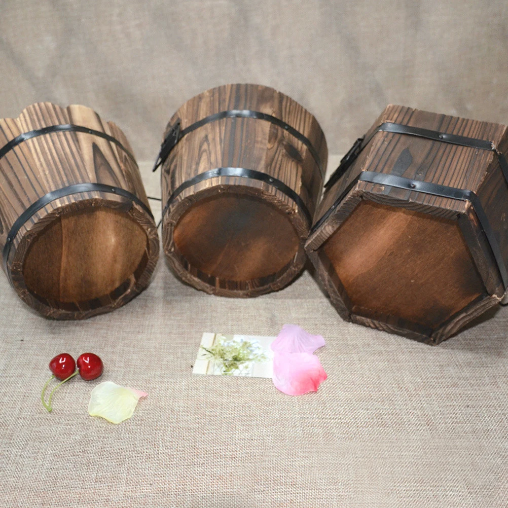 Succulent Planters Solid Wood Flowerpot Vintage Home Decor Planting Barrel Big Rustic Bucket Outdoor for Porch
Succulent Planters Solid Wood Flowerpot Vintage Home Decor Planting Barrel Big Rustic Bucket Outdoor for Porch