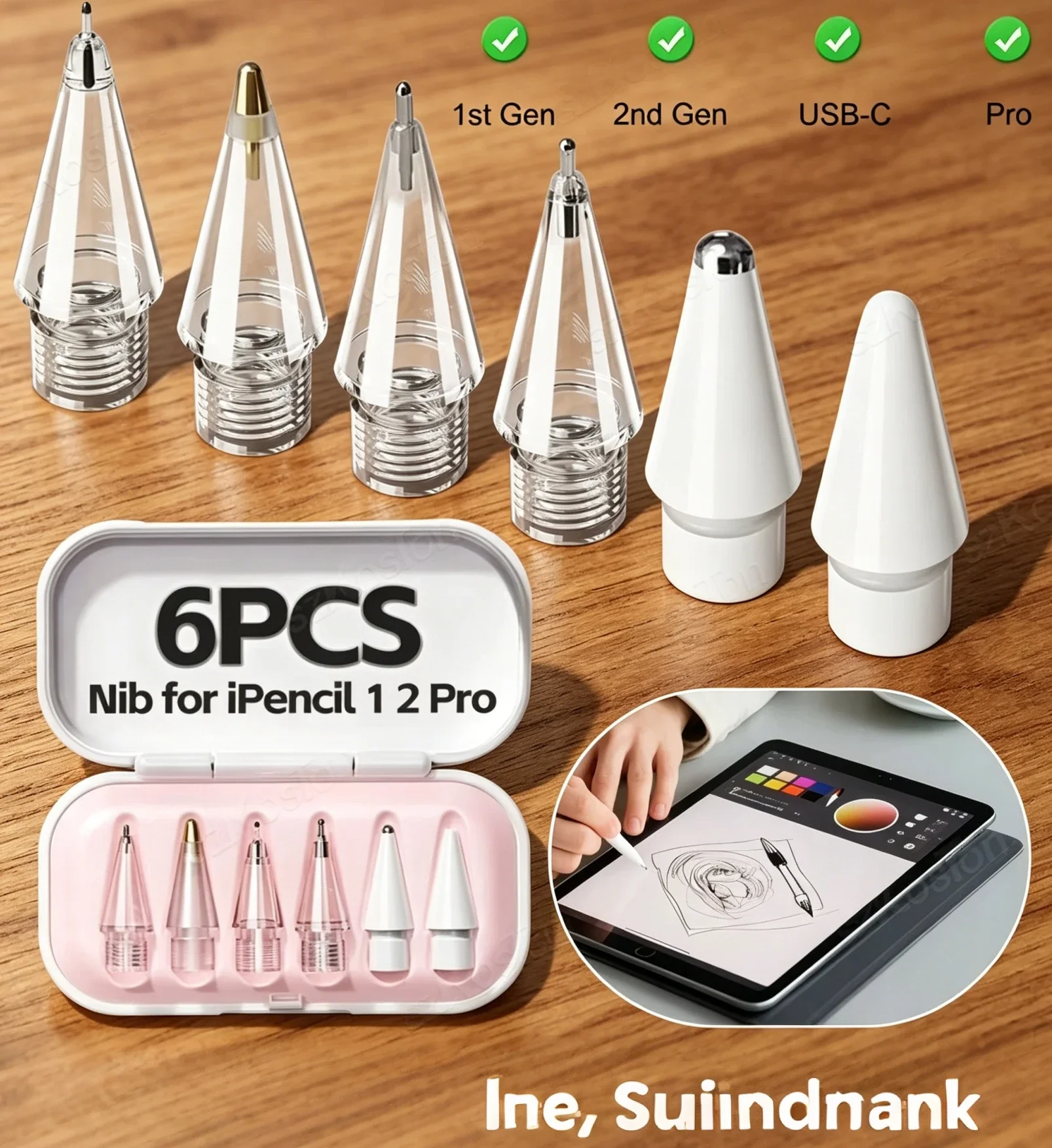 Replacement Pencil Tips for Apple Pencil 1st 2nd Generation iPencil Smooth Spare Nibs for iPad Pro Pencil 1/2 Stylus Fine Nib
Replacement Pencil Tips for Apple Pencil 1st 2nd Generation iPencil Smooth Spare Nibs for iPad Pro Pencil 1/2 Stylus Fine Nib