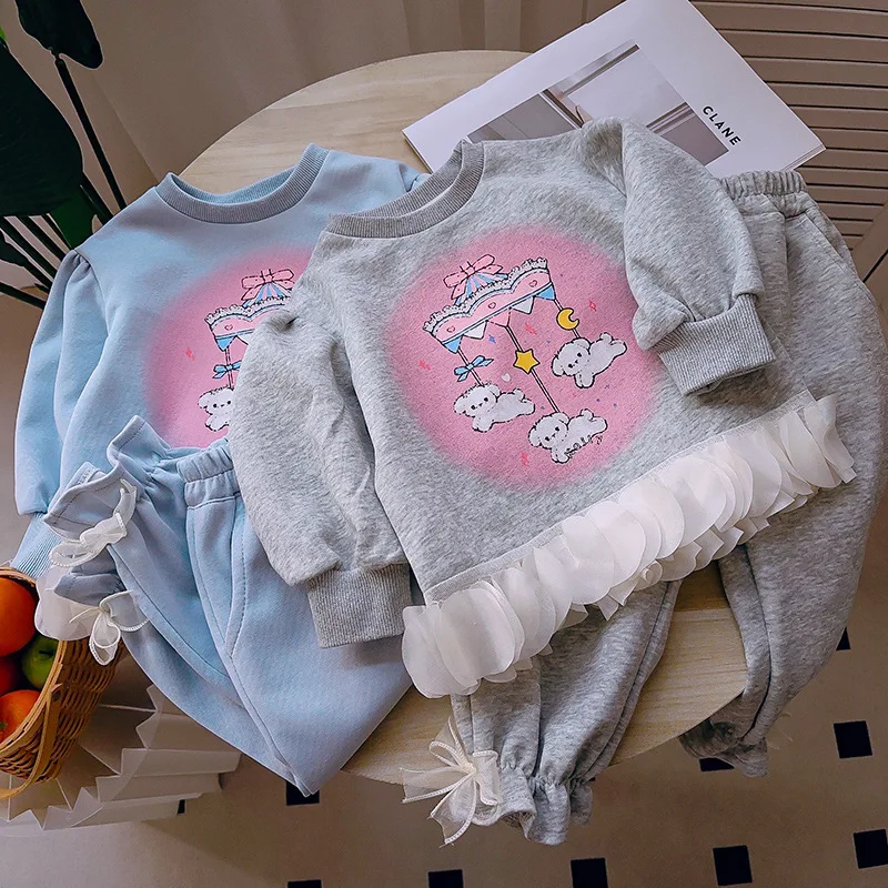 Kids Girls Cute Clothing Suits Cartoon Print Patch Pullover Full Sleeve Hoodies+HIgh Waist Wide Leg Pants 2pcs Children Sets 1-8
Kids Girls Cute Clothing Suits Cartoon Print Patch Pullover Full Sleeve Hoodies+HIgh Waist Wide Leg Pants 2pcs Children Sets 1-8