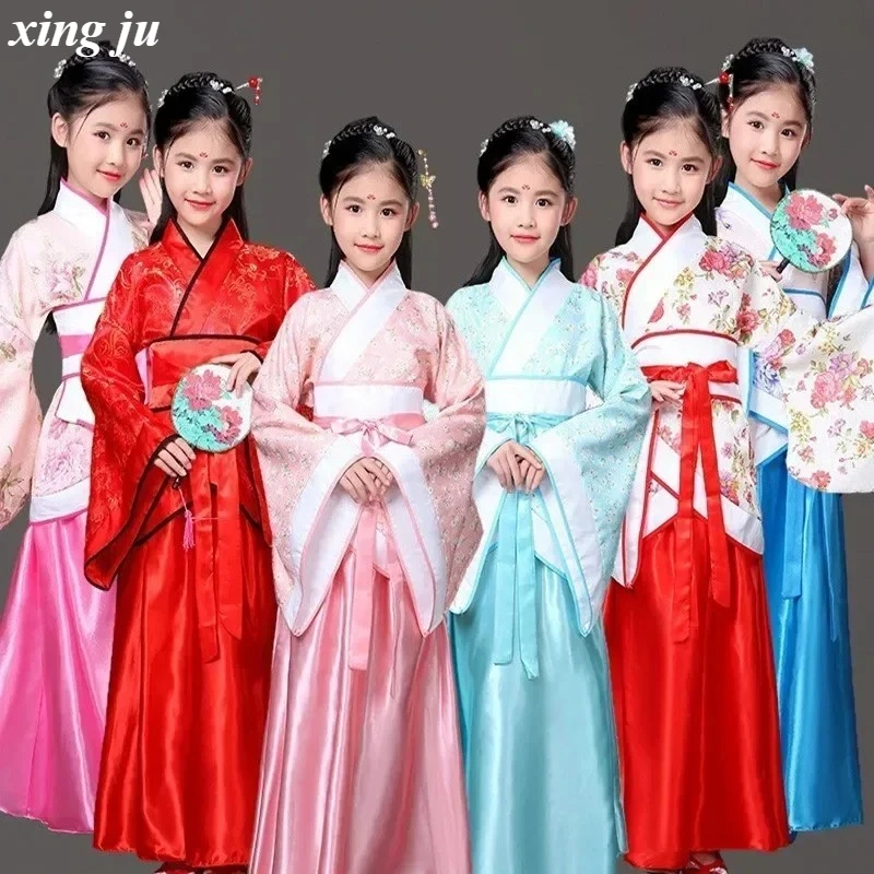 Xing Ju Temperament Hanfu Dresses Girls Sets Performance Costume Children's Clothes Kids Princess Chinese Style Lace-up Dress
Xing Ju Temperament Hanfu Dresses Girls Sets Performance Costume Children's Clothes Kids Princess Chinese Style Lace-up Dress