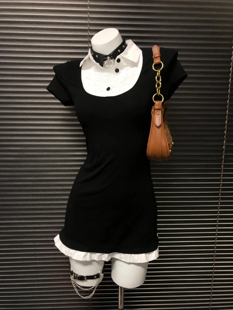 2026 New Sexy Sweet Y2k Slim Goth Women Dress Punk Patchwork Vintage Short Sleeve Dresses Slim Retro Harajuku Clothing Summer
2026 New Sexy Sweet Y2k Slim Goth Women Dress Punk Patchwork Vintage Short Sleeve Dresses Slim Retro Harajuku Clothing Summer