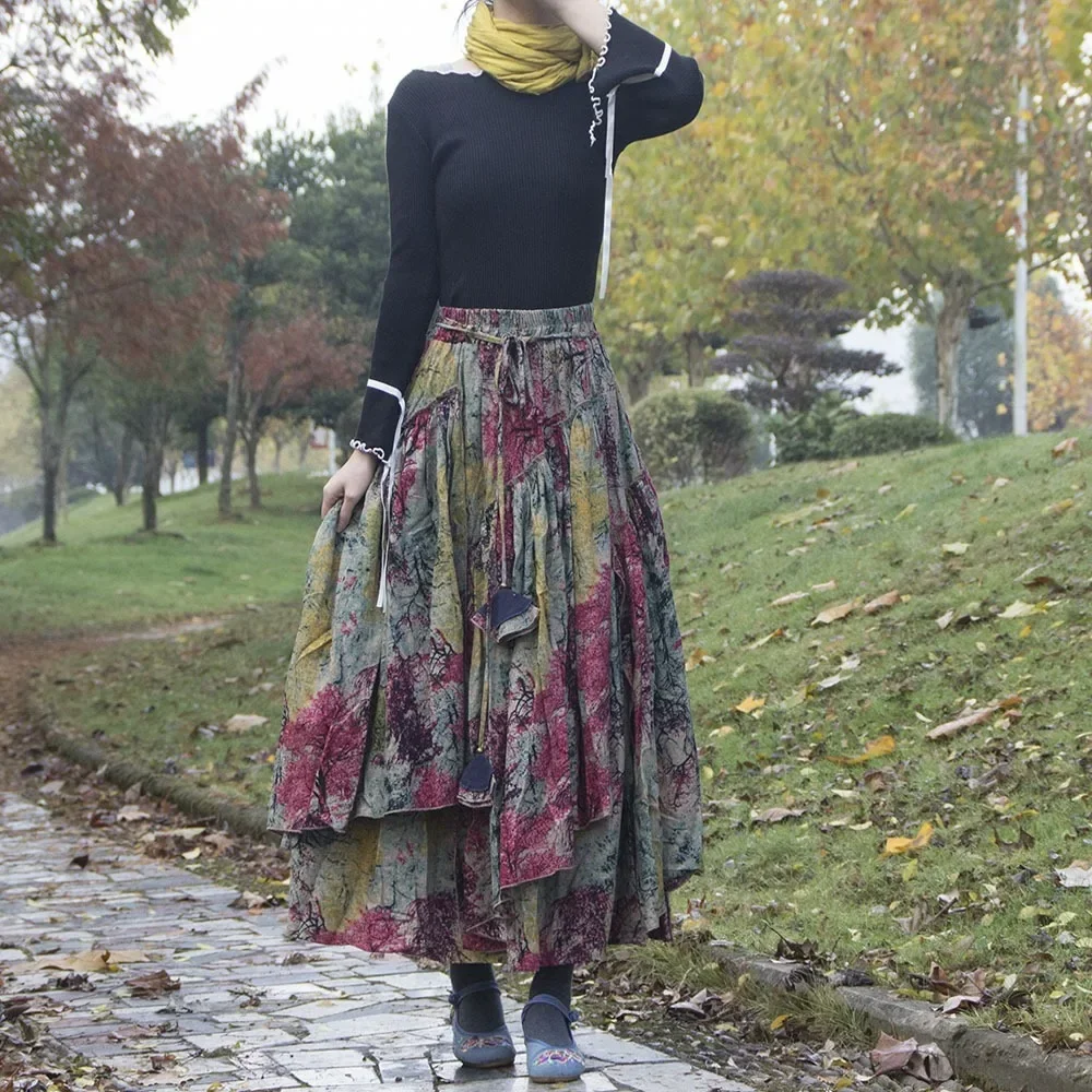 Long Skirts for Women Clothing Vintage Fashion Clothes Casual Vintage Ethnic Style Cotton Linen Streetwear Harajuku Y2k Skirt
Long Skirts for Women Clothing Vintage Fashion Clothes Casual Vintage Ethnic Style Cotton Linen Streetwear Harajuku Y2k Skirt