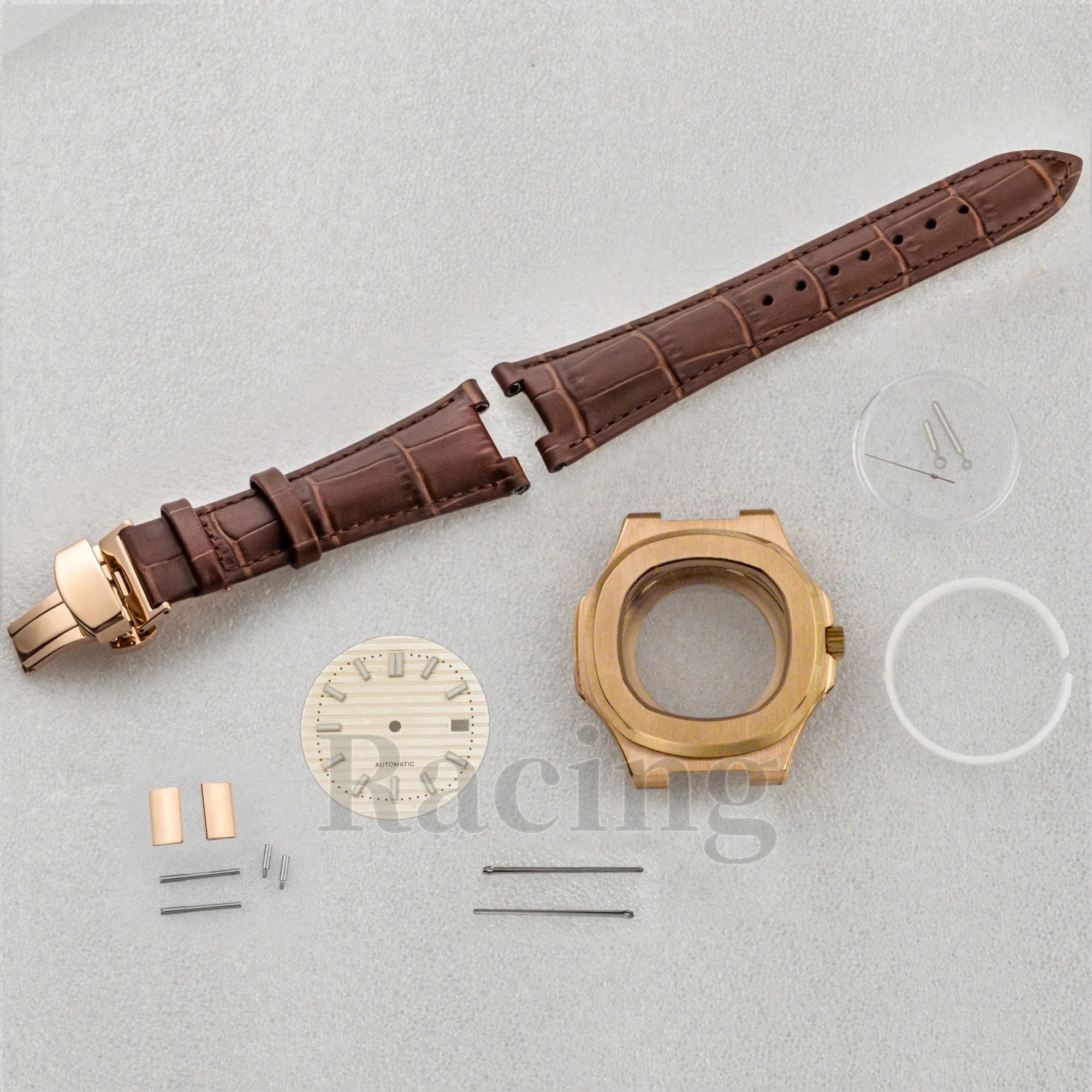 NH35 Case 41mm Watch Case Genuine Leather Strap Luminous Dial Hands for Nautilus Watches Mod Accessories fit NH35/36 Movement
NH35 Case 41mm Watch Case Genuine Leather Strap Luminous Dial Hands for Nautilus Watches Mod Accessories fit NH35/36 Movement