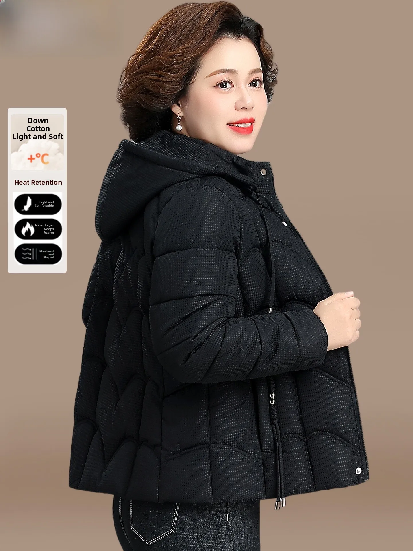 ort Padded Cotton Jaet Women's Faionable Winter Coat Warm Stand Fit Casual Sle for Small Stature Mothers Middle-Ag...
ort Padded Cotton Jaet Women's Faionable Winter Coat Warm Stand Fit Casual Sle for Small Stature Mothers Middle-Ag...