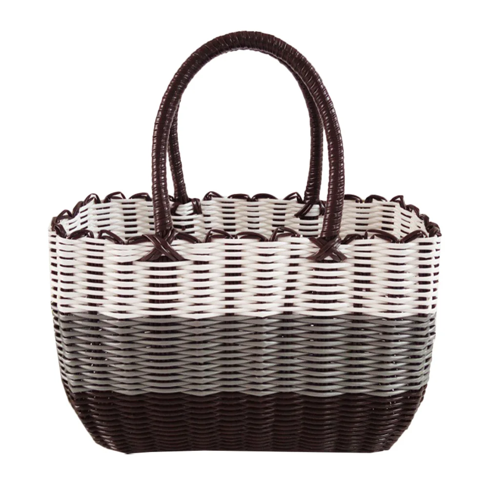 Handwoven Storage Basket Lightweight Plastic Organizer For Bathroom Kitchen Bedroom Sundries Fruit Vegetable Handle
Handwoven Storage Basket Lightweight Plastic Organizer For Bathroom Kitchen Bedroom Sundries Fruit Vegetable Handle