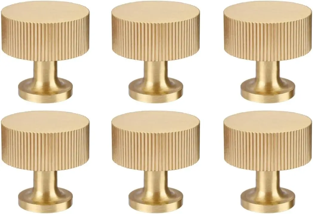 6pcs Solid Brass Cabinet Knobs Pulls Gold Modern Handles 1x1 Inch Brushed Brass Finish for Kitchen Drawer Dresser
6pcs Solid Brass Cabinet Knobs Pulls Gold Modern Handles 1x1 Inch Brushed Brass Finish for Kitchen Drawer Dresser