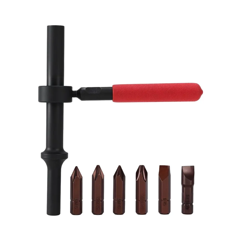 6PCS Pneumatic Air Hammer Screw Remover Bit Set For Rusted Corroded Screws Extraction Hardened Steel Driver Tool Kit
6PCS Pneumatic Air Hammer Screw Remover Bit Set For Rusted Corroded Screws Extraction Hardened Steel Driver Tool Kit