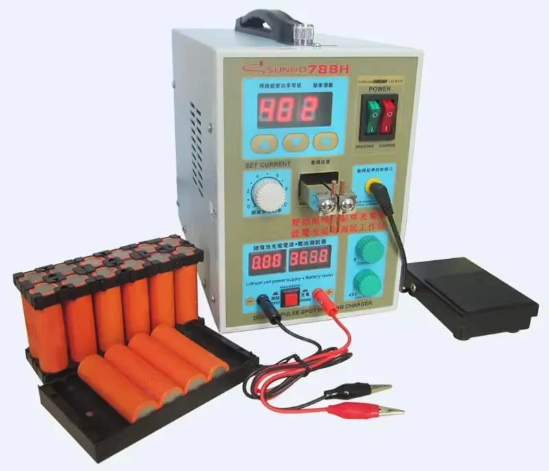 SUNKKO 788H Double Pulse Precision Battery Spot Welder 18650 Lithium Battery Welding Machine Assembly&Test Station with LED
SUNKKO 788H Double Pulse Precision Battery Spot Welder 18650 Lithium Battery Welding Machine Assembly&Test Station with LED