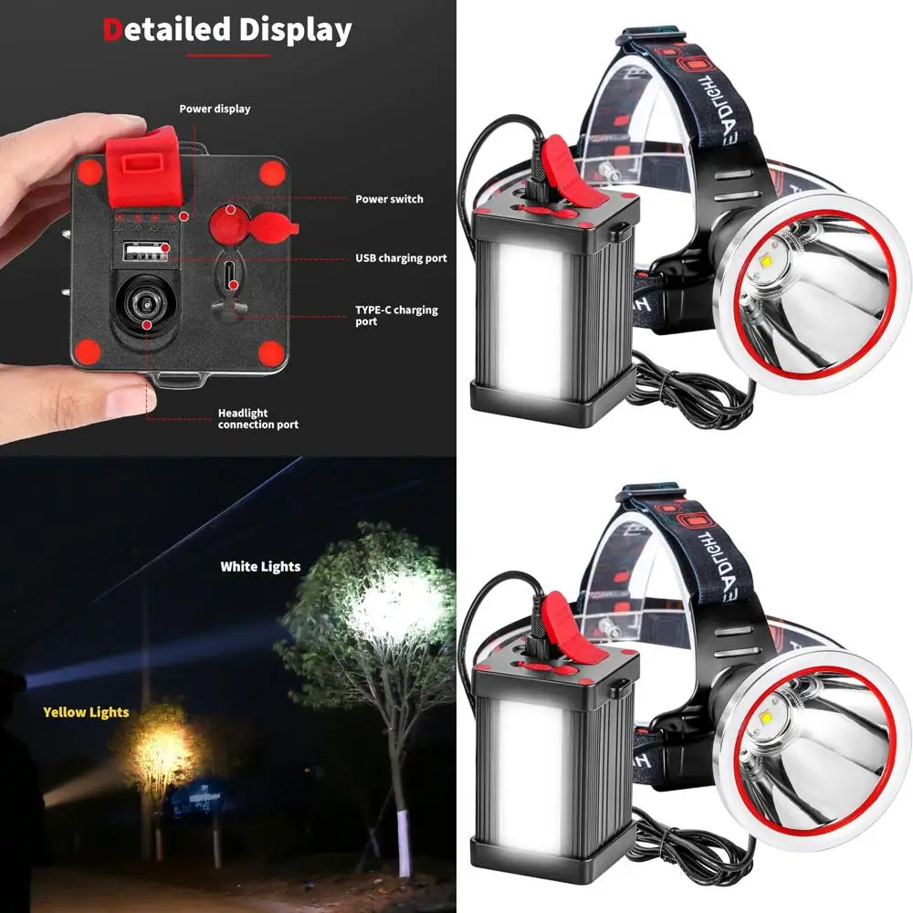 Super Bright Waterproof LED Headlamp with Separable Design for Outdoor Activities, Ideal for Camping, Hiking, Fishing, and Emerg
Super Bright Waterproof LED Headlamp with Separable Design for Outdoor Activities, Ideal for Camping, Hiking, Fishing, and Emerg