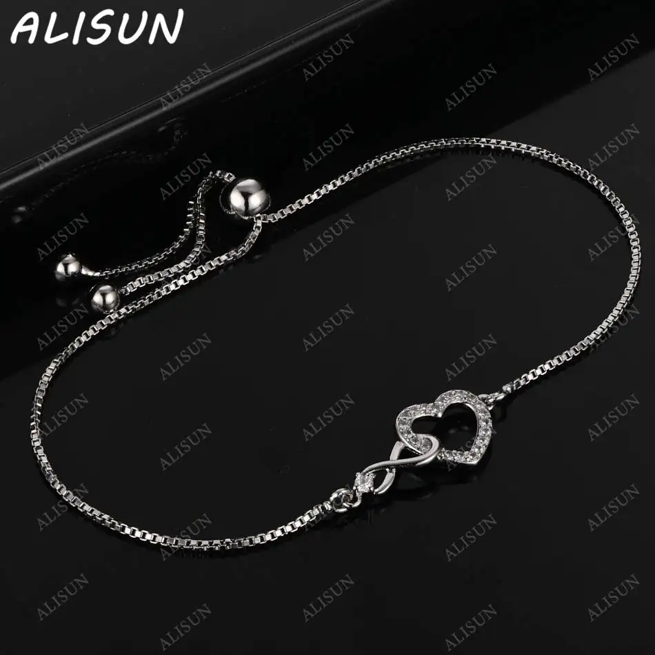 ALISUN 925 Sterling Silver Zircon Heart Thin Bracelet For Women Fashion Jewelry Charm Grace Noble Wedding Accessories
ALISUN 925 Sterling Silver Zircon Heart Thin Bracelet For Women Fashion Jewelry Charm Grace Noble Wedding Accessories