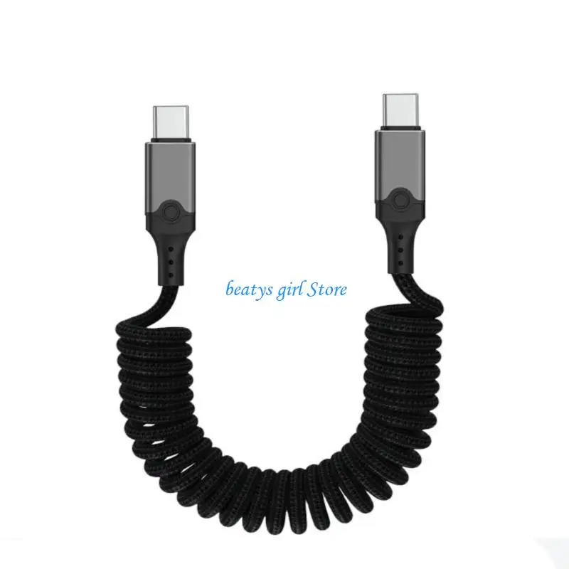 C7AB USB5 Spring Cable Type C Male to Male 240W Charging 80Gbps Data Transfer Cable
C7AB USB5 Spring Cable Type C Male to Male 240W Charging 80Gbps Data Transfer Cable
