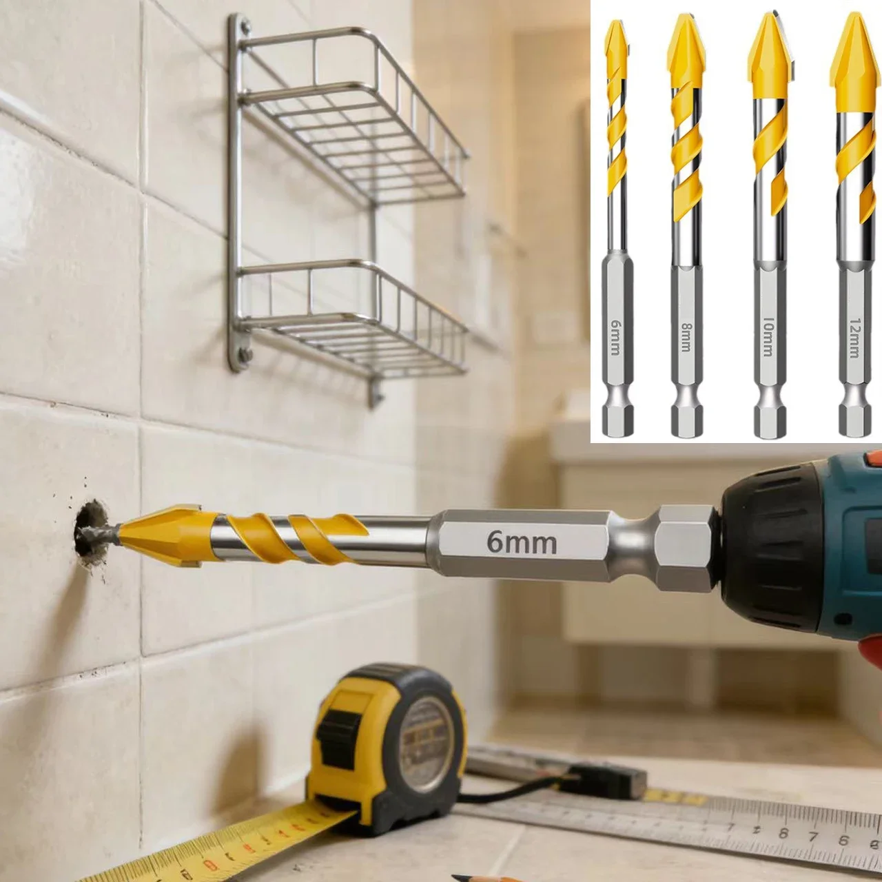 1/3/4pcs Eccentric Drill Bit For Tile Glass Concrete Cement Punching Triangle Tip Dry Drilling No Pre Drill Needed Hex Shank
1/3/4pcs Eccentric Drill Bit For Tile Glass Concrete Cement Punching Triangle Tip Dry Drilling No Pre Drill Needed Hex Shank