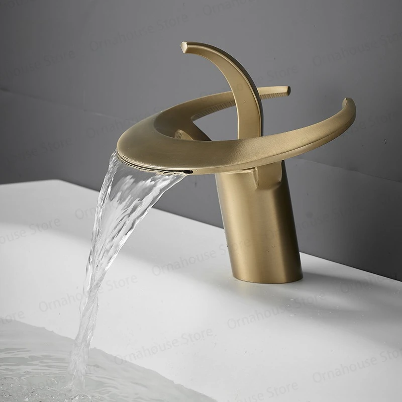Creative Waterfall Style Faucet All Copper Basin Faucet Bathroom Single Handle Sink Hot and Cold Dual-use Washbasin Faucet
Creative Waterfall Style Faucet All Copper Basin Faucet Bathroom Single Handle Sink Hot and Cold Dual-use Washbasin Faucet
