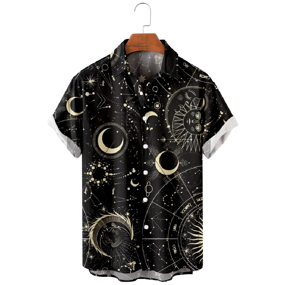 Hawaiian Shirts for Men Vacation Beach Style Constellation Print Moon Shirts Short Sleeve Summer Beach Vacation Tops Breathable
Hawaiian Shirts for Men Vacation Beach Style Constellation Print Moon Shirts Short Sleeve Summer Beach Vacation Tops Breathable
