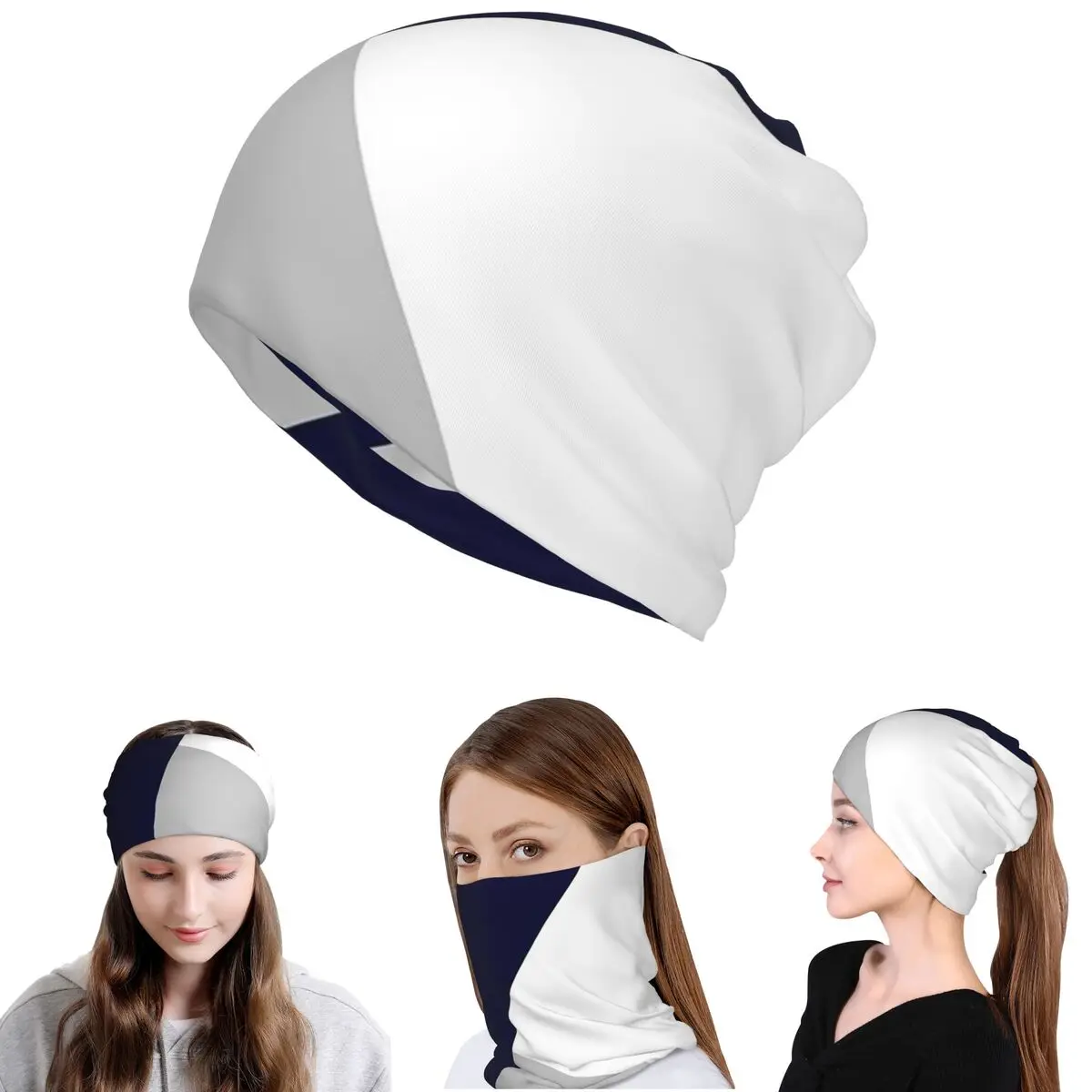 Tricolor Navy Blue Silver Gray And White Bandana Neck Cover Wrap Scarf Warm Balaclava Beanies Hat Unisex Adult Winter
Tricolor Navy Blue Silver Gray And White Bandana Neck Cover Wrap Scarf Warm Balaclava Beanies Hat Unisex Adult Winter