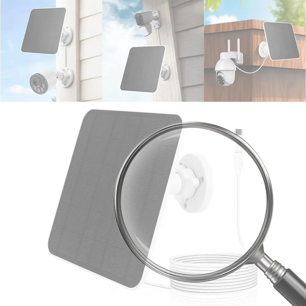 Солнечная панель 5В 20Вт с портами Micro USB и USB-C, кабель для зарядки 3 метра, 360 градусов ° Регулируемое крепление для Eufycam 3/3C/2/2C/2 Pro
Солнечная панель 5В 20Вт с портами Micro USB и USB-C, кабель для зарядки 3 метра, 360 градусов ° Регулируемое крепление для Eufycam 3/3C/2/2C/2 Pro