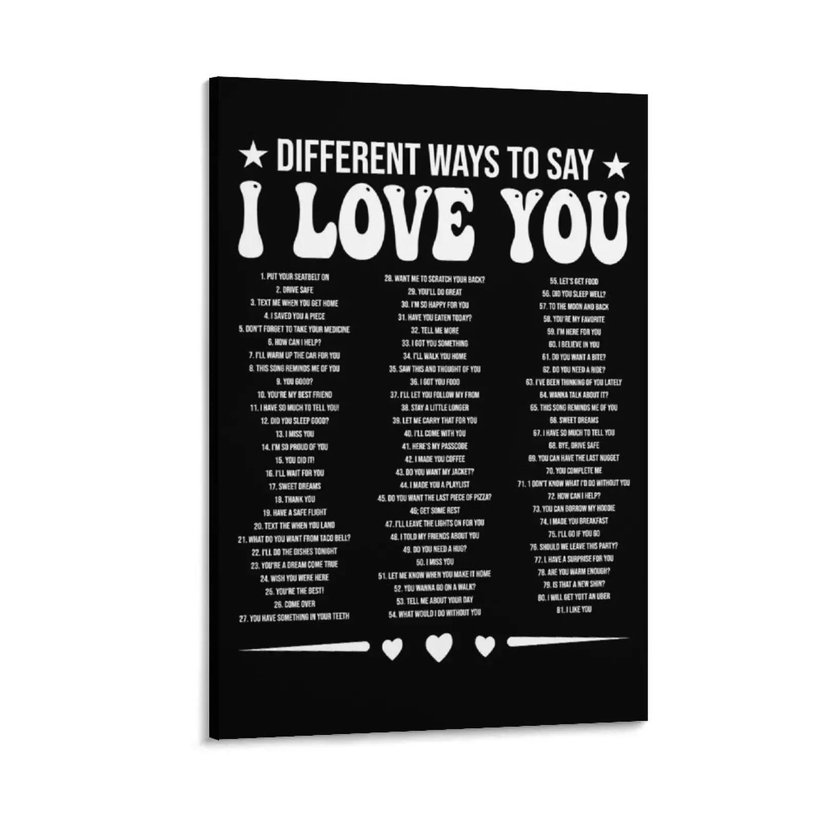 Different Ways To Say I Love You Shirt, I Like You Shirt, Positivity Mindset Shirt, Spread Love Show Some Canvas Painting
Different Ways To Say I Love You Shirt, I Like You Shirt, Positivity Mindset Shirt, Spread Love Show Some Canvas Painting