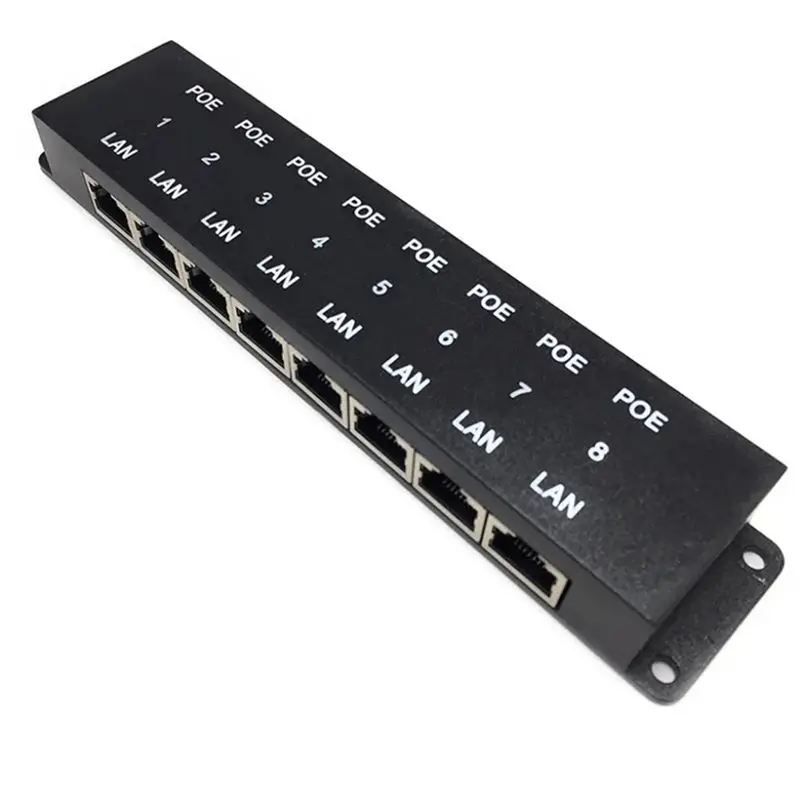 ABKQ-Passive 8 Port 100Mbps 24V/48V Poe Injector Midspan POE-8 Ethernet Power Supply For IP Camera Wireless AP Poe Devices
ABKQ-Passive 8 Port 100Mbps 24V/48V Poe Injector Midspan POE-8 Ethernet Power Supply For IP Camera Wireless AP Poe Devices