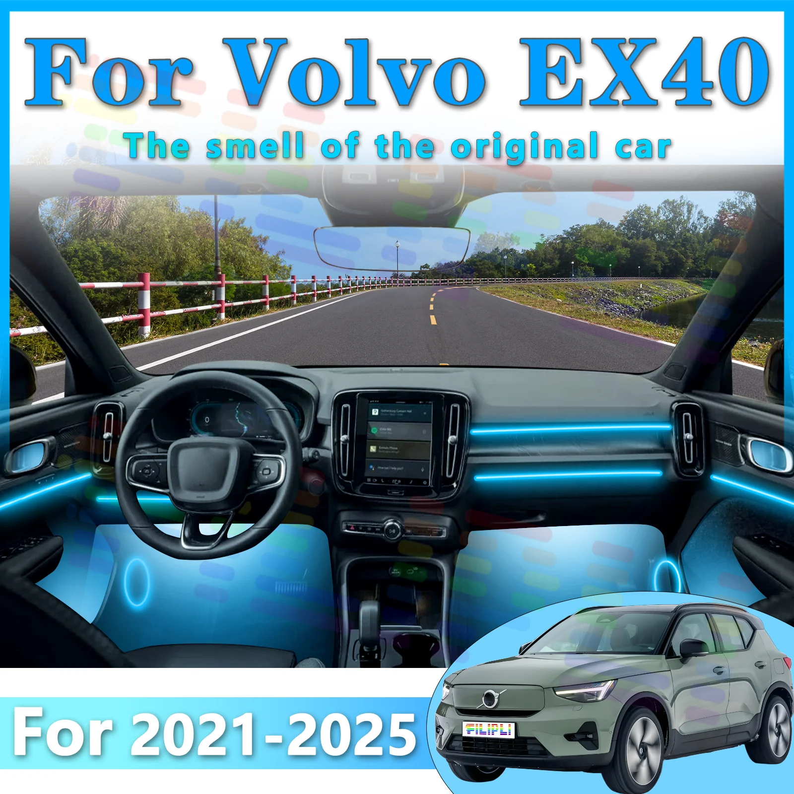 FILIPLI для светодиодного атмосферного освещения Volvo EX40 с 64 цветами и различными режимами для улучшенного и приятного привода
FILIPLI для светодиодного атмосферного освещения Volvo EX40 с 64 цветами и различными режимами для улучшенного и приятного привода