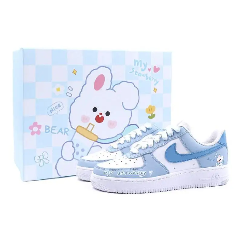 【Customize】Nike Air Force 1 Skateboarding Shoes Women's Low-top Blue/white Sneakers shoes DD8959-100
【Customize】Nike Air Force 1 Skateboarding Shoes Women's Low-top Blue/white Sneakers shoes DD8959-100