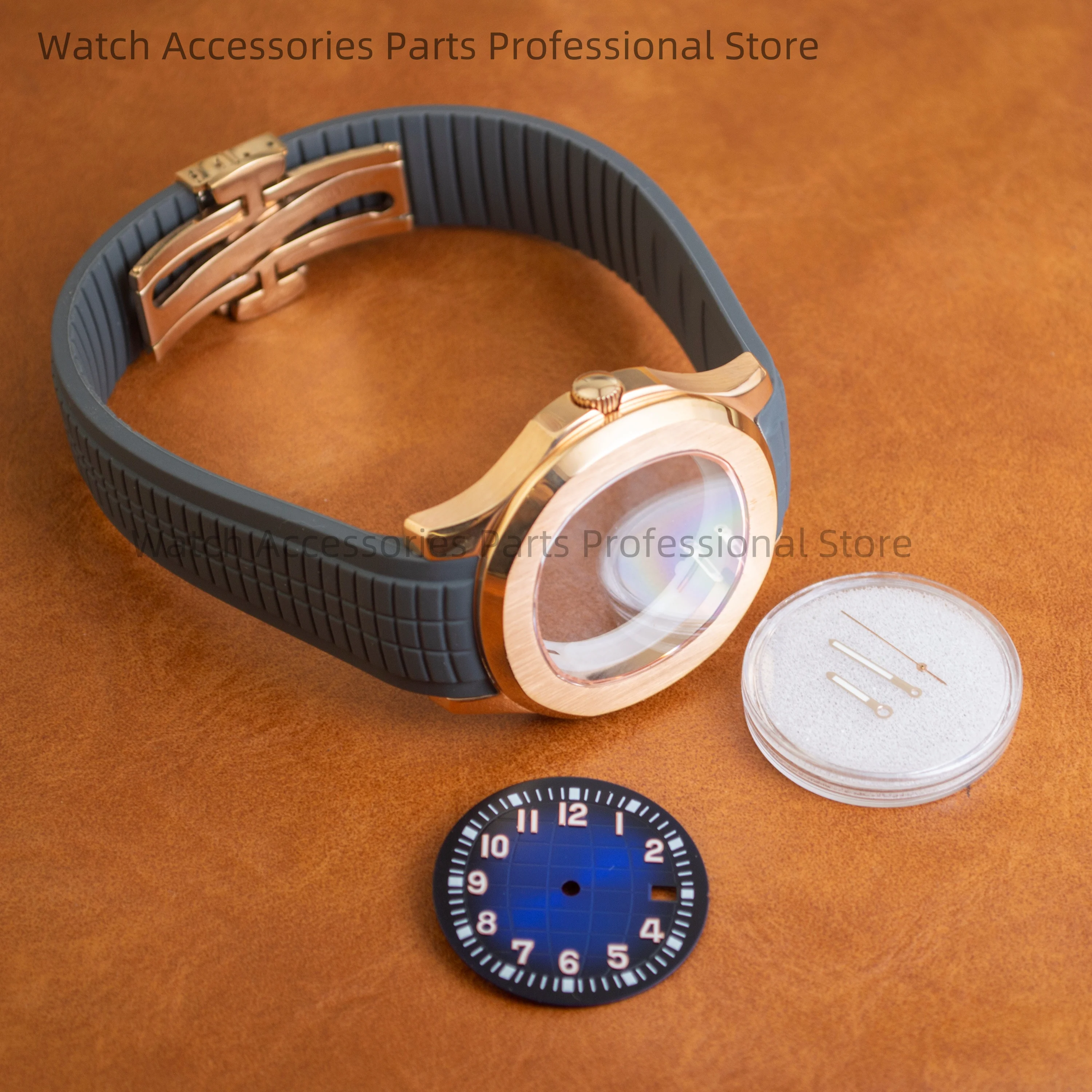 NH35 Case Strap Dial Hands 21mm Rubber Bracelet 42mm Watch Case for NH35 Movement AQUANAUT Nautilus Case Repair Rose Watch Case
NH35 Case Strap Dial Hands 21mm Rubber Bracelet 42mm Watch Case for NH35 Movement AQUANAUT Nautilus Case Repair Rose Watch Case