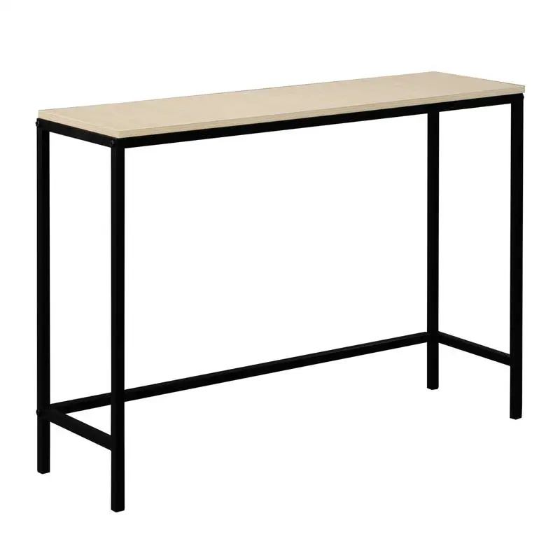 Simple Single-layer Entryway Table, Light Walnut Wood, Black Frame, MDF, Iron Frame, 105*30*71cm
Simple Single-layer Entryway Table, Light Walnut Wood, Black Frame, MDF, Iron Frame, 105*30*71cm
