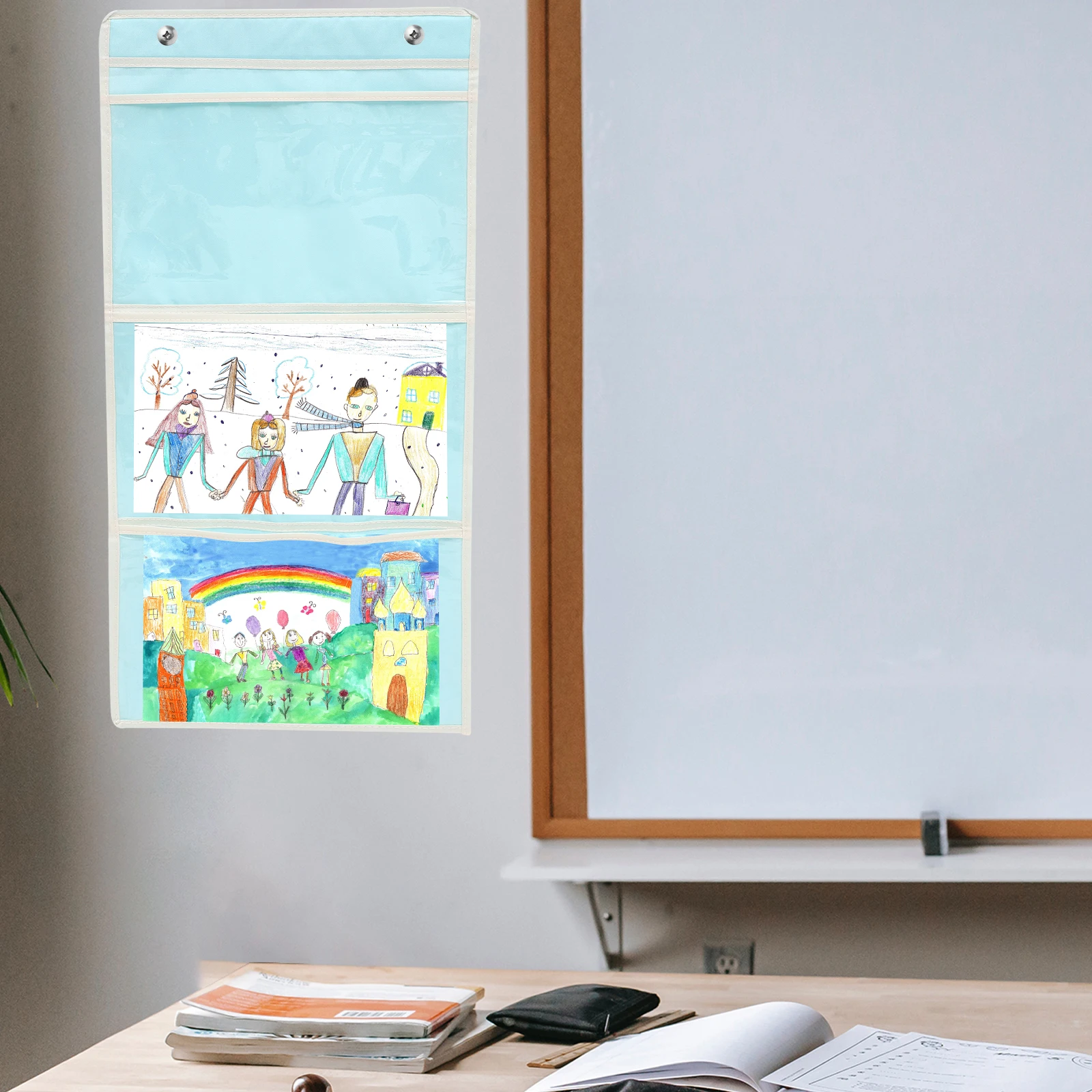 Wall Painting Storage Bag Bags Paper Organizing Wall-mounted Blue Hanging Organiser
Wall Painting Storage Bag Bags Paper Organizing Wall-mounted Blue Hanging Organiser