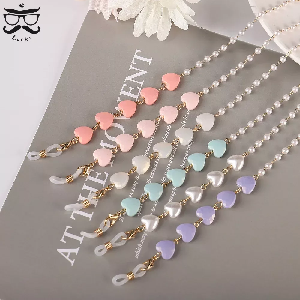Fashion Heart Pearl Beaded Eyeglasses Chains Mask Hanging Rope Glasses Chain Metal Sunglasses Lanyards Women Mask Chains
Fashion Heart Pearl Beaded Eyeglasses Chains Mask Hanging Rope Glasses Chain Metal Sunglasses Lanyards Women Mask Chains