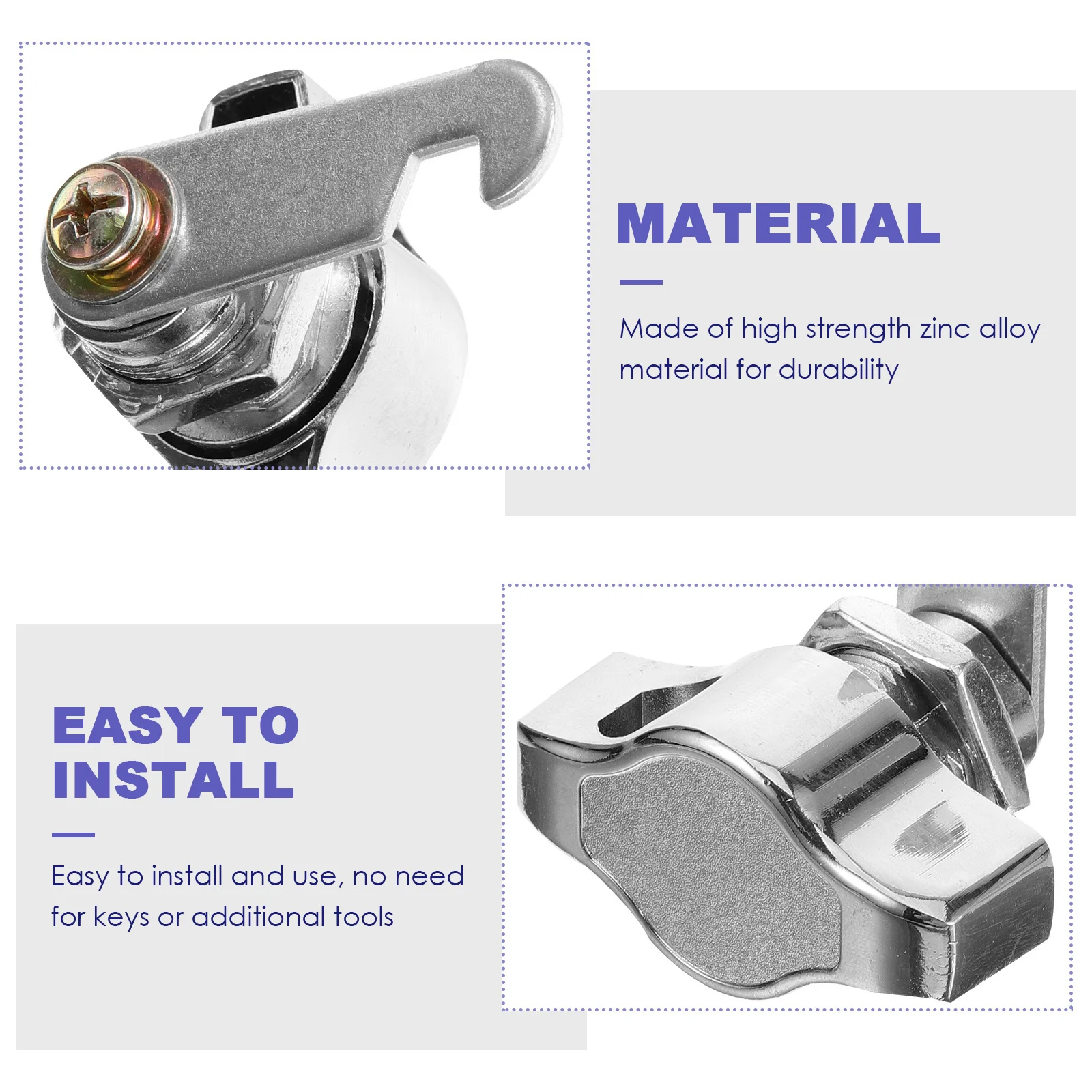 2Pcs Cabinet Lock for Drawers Heavy Duty Zinc Alloy Security Lock No Keys Needed Easy Install for Home Office Metal Cabinets
2Pcs Cabinet Lock for Drawers Heavy Duty Zinc Alloy Security Lock No Keys Needed Easy Install for Home Office Metal Cabinets