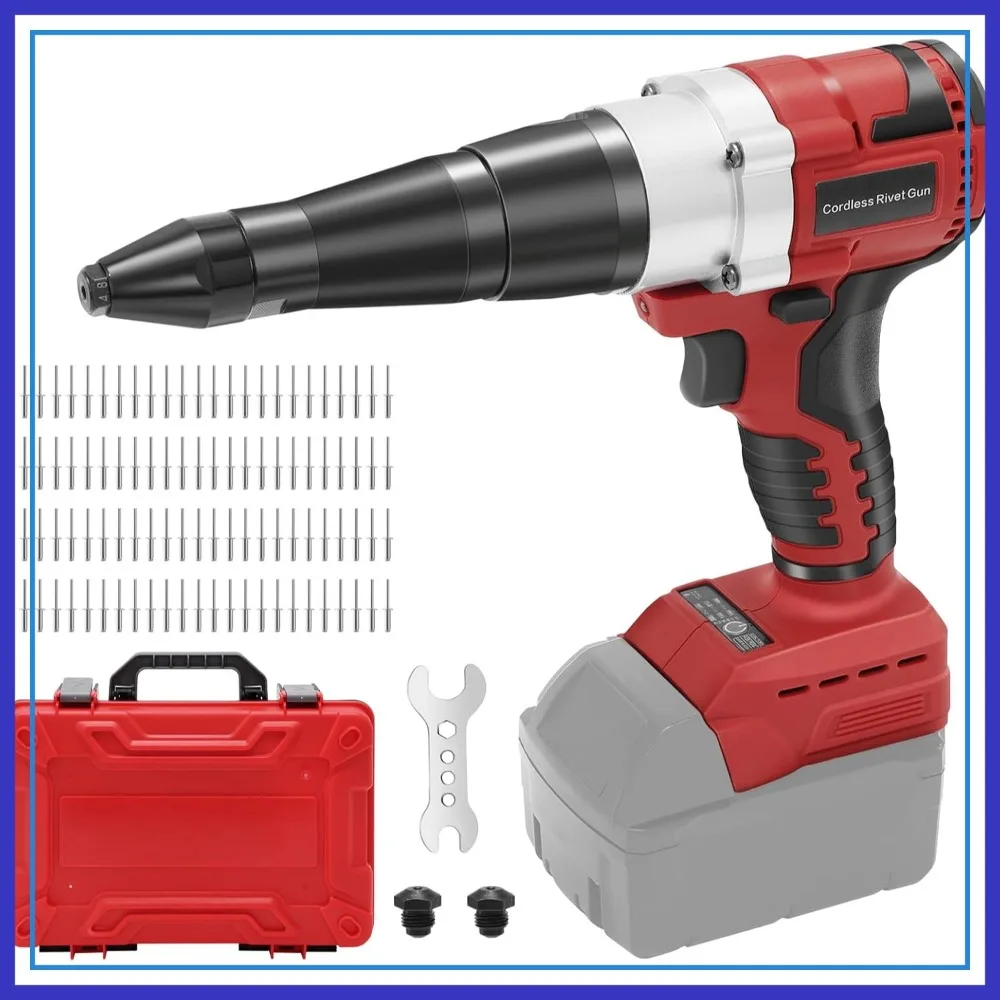 Cordless Rivet Gun for Milwaukee 18V Battery, Brushless Electric Rivet Tool for 1/8", 5/32", 3/16" Rivets, LED Light
Cordless Rivet Gun for Milwaukee 18V Battery, Brushless Electric Rivet Tool for 1/8", 5/32", 3/16" Rivets, LED Light
