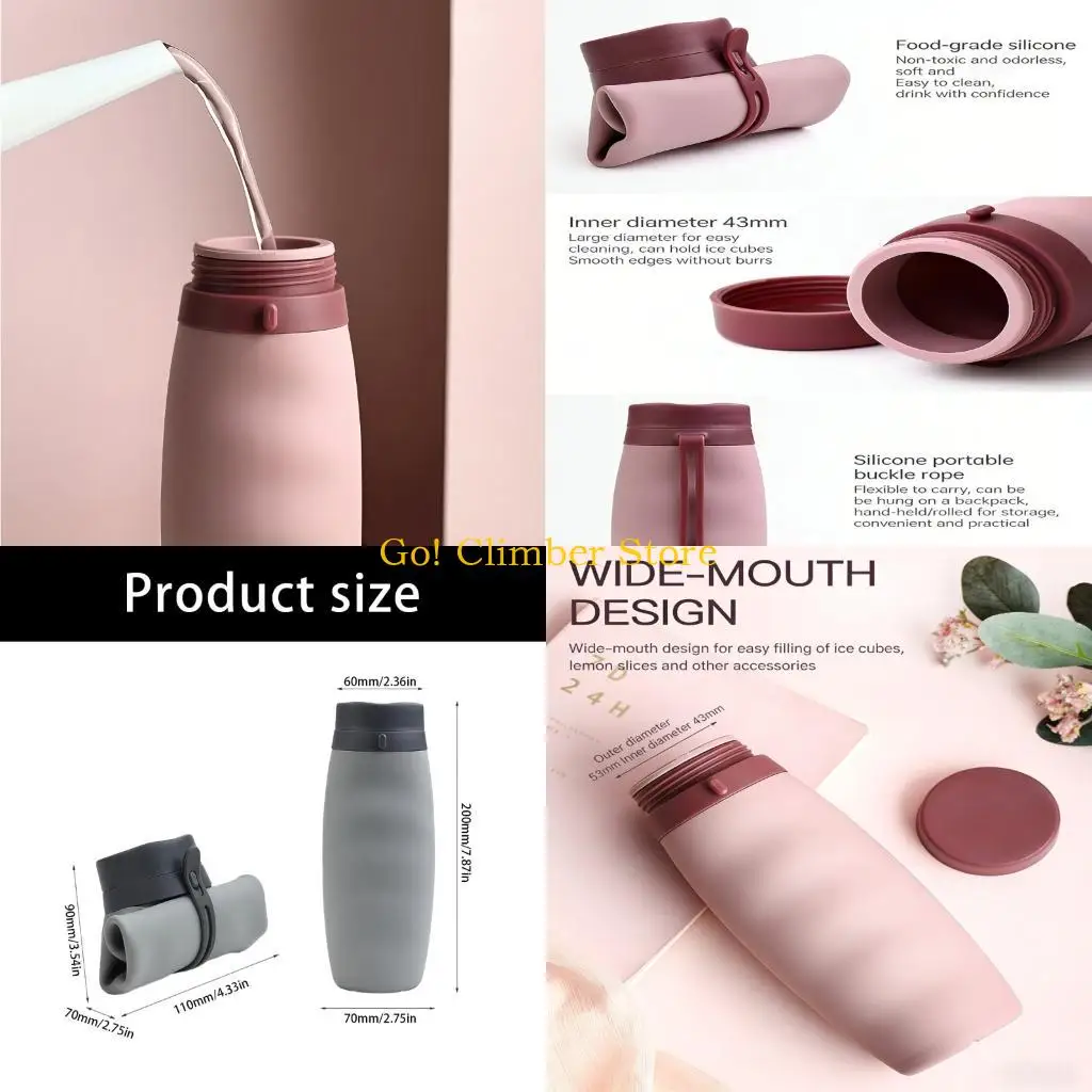 Q84C Portable Silicone Folding Cup with Large 350ml Capacity Drinking Cup Perfect for Backpacking Travel and Outdoor Activity
Q84C Portable Silicone Folding Cup with Large 350ml Capacity Drinking Cup Perfect for Backpacking Travel and Outdoor Activity