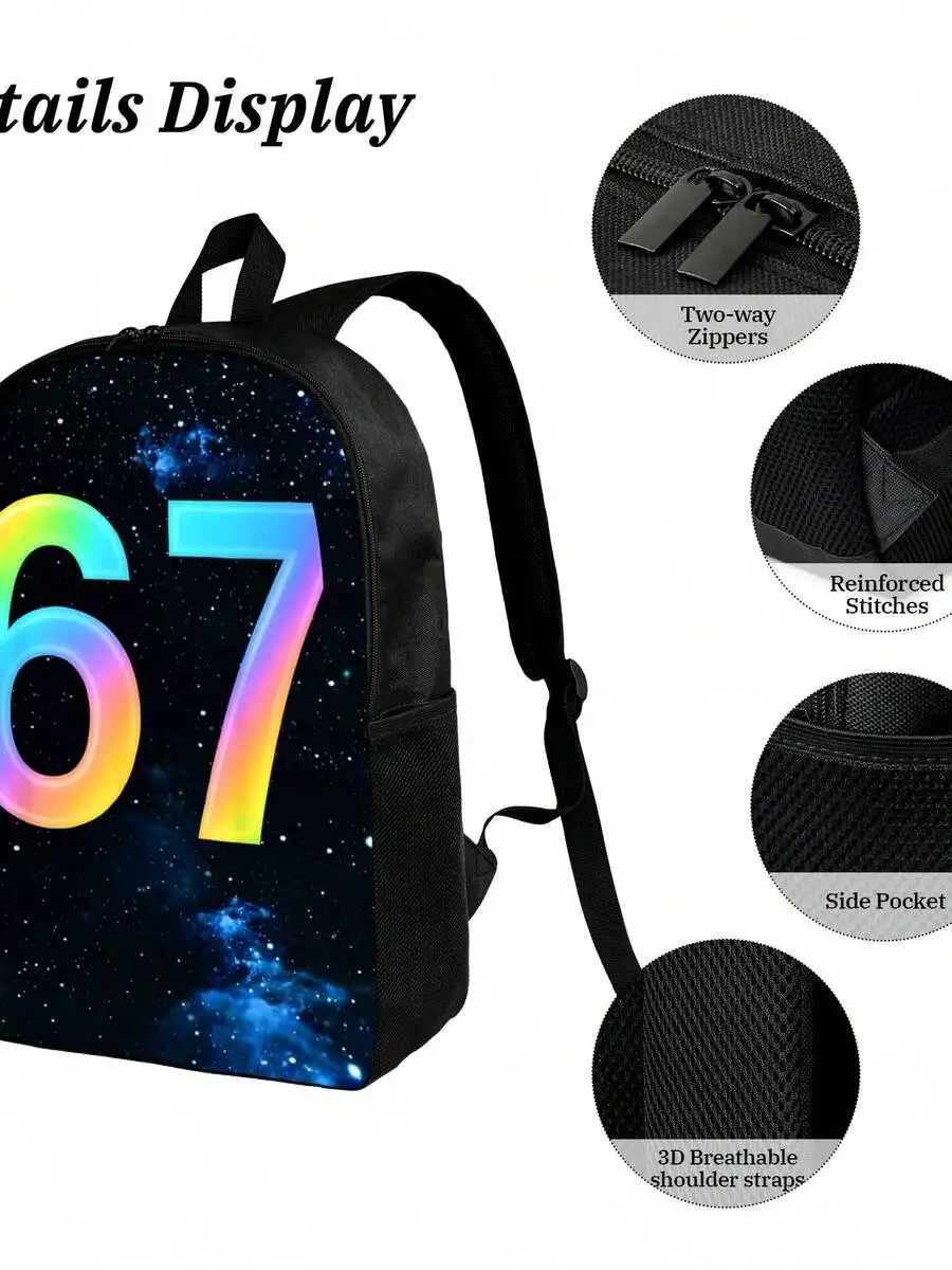 67 Rainbow Galaxy Pattern Large Capacity Backpack For Daily Use And Travel
67 Rainbow Galaxy Pattern Large Capacity Backpack For Daily Use And Travel