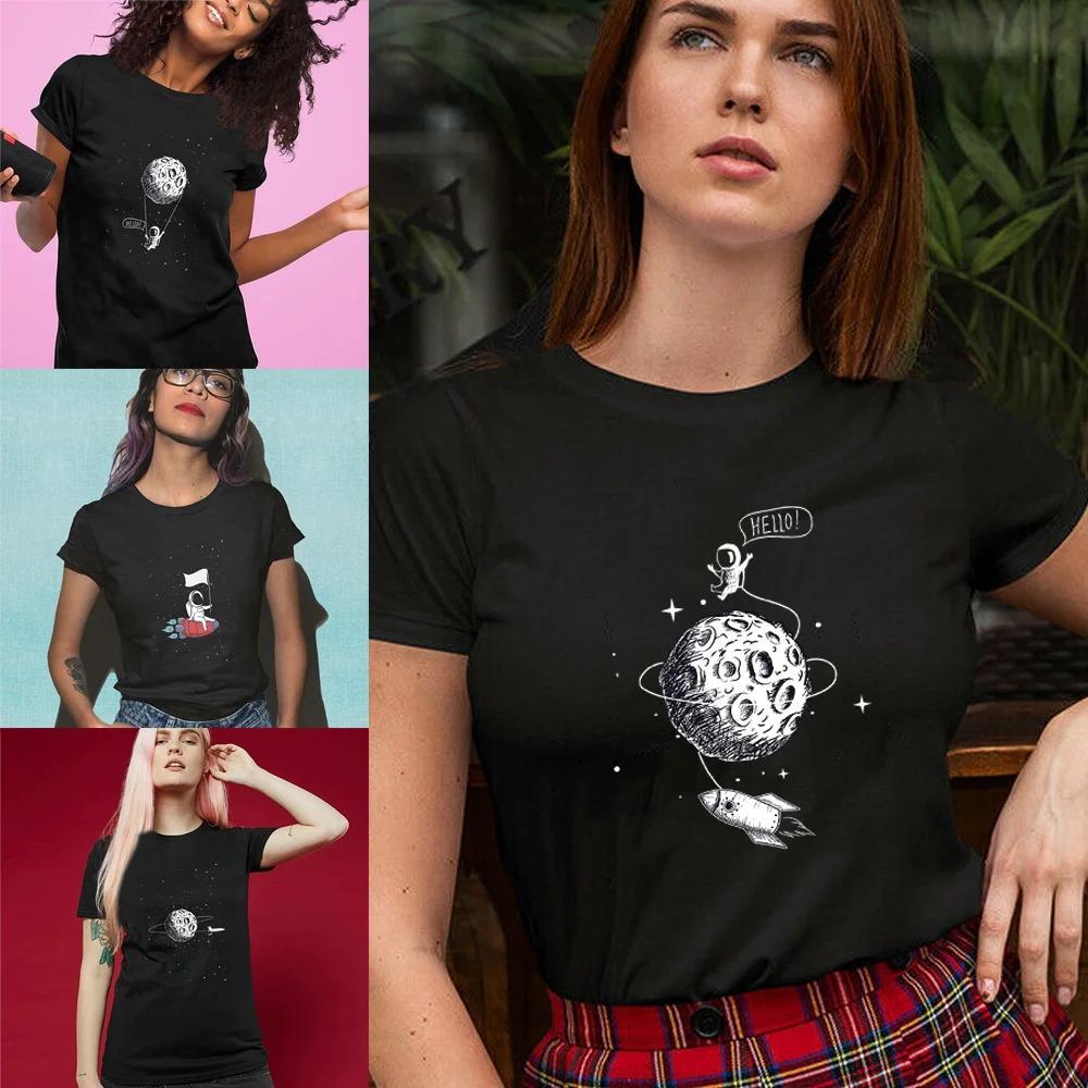 Dark Astronaut Printing Short Sleeve T-shirt Harajuku Streetwear Commuter Tops 2024 Summer New Woman Trend Wild O-neck Pullover
Dark Astronaut Printing Short Sleeve T-shirt Harajuku Streetwear Commuter Tops 2024 Summer New Woman Trend Wild O-neck Pullover