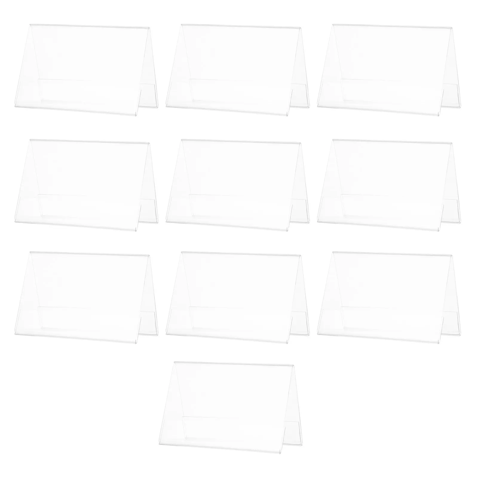 10Pcs Clear Acrylic Name Display Plate Desktop Sign Holder for Guest Names Information Cards in Offices Conferences Restaurants
10Pcs Clear Acrylic Name Display Plate Desktop Sign Holder for Guest Names Information Cards in Offices Conferences Restaurants