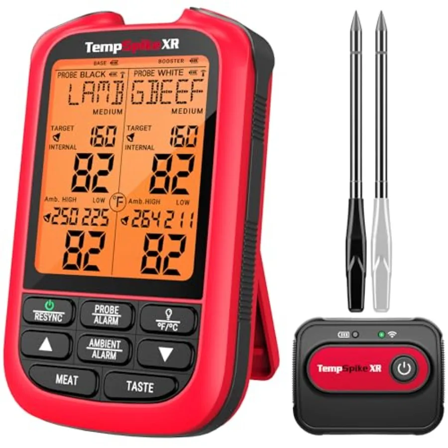 ThermoPro 2000FT Wireless Meat Thermometer with 2 Ultra-Thin Meat Probe Smart Meat Thermometer Digital Wireless for Rotisserie
ThermoPro 2000FT Wireless Meat Thermometer with 2 Ultra-Thin Meat Probe Smart Meat Thermometer Digital Wireless for Rotisserie