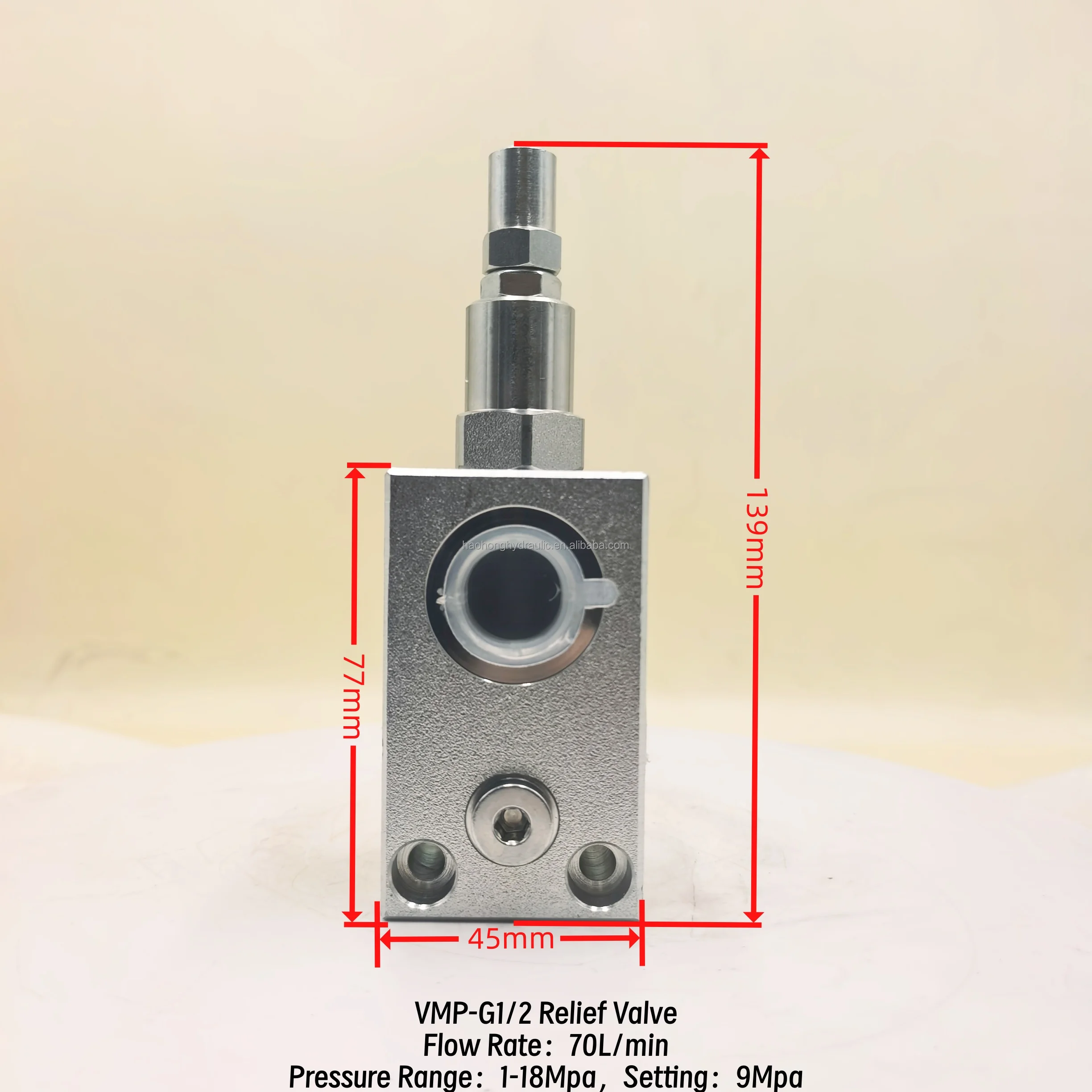 VMP-G1/2 Hydraulic Direct Acting Pressure Relief Valve
VMP-G1/2 Hydraulic Direct Acting Pressure Relief Valve