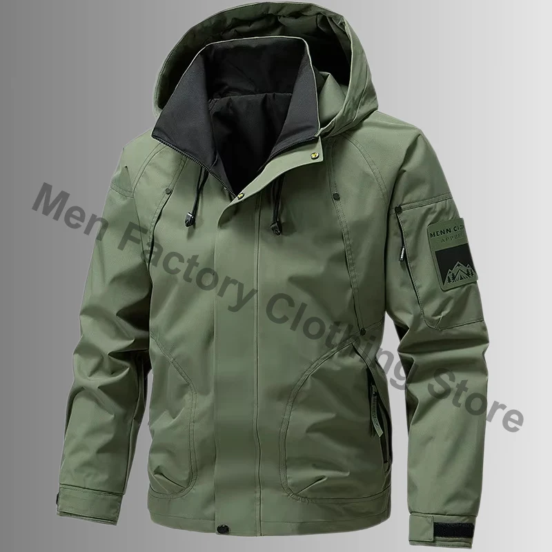 Windbreaker Cargo Jackets For Men Motorcycle Military Clothing Waterproof Male Hooded Jacket Camping Outdoor Hiking Men's Coat
Windbreaker Cargo Jackets For Men Motorcycle Military Clothing Waterproof Male Hooded Jacket Camping Outdoor Hiking Men's Coat