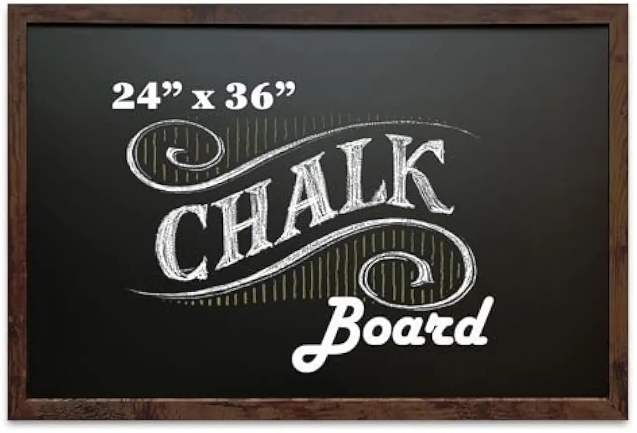 24x36 Rustic Wood Frame Magnetic Chalkboard - Easy-Erase Stain-Resistant Wall Board
24x36 Rustic Wood Frame Magnetic Chalkboard - Easy-Erase Stain-Resistant Wall Board