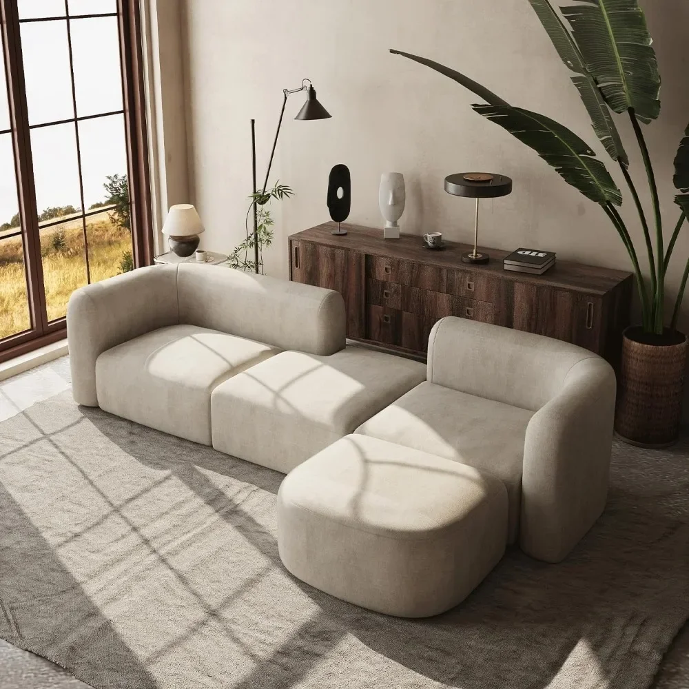 Tight Curved Back Velvet Sofa, 4 Seater Modular Sectional, Luxury Modern Minimalist Style Comfy Couch
Tight Curved Back Velvet Sofa, 4 Seater Modular Sectional, Luxury Modern Minimalist Style Comfy Couch