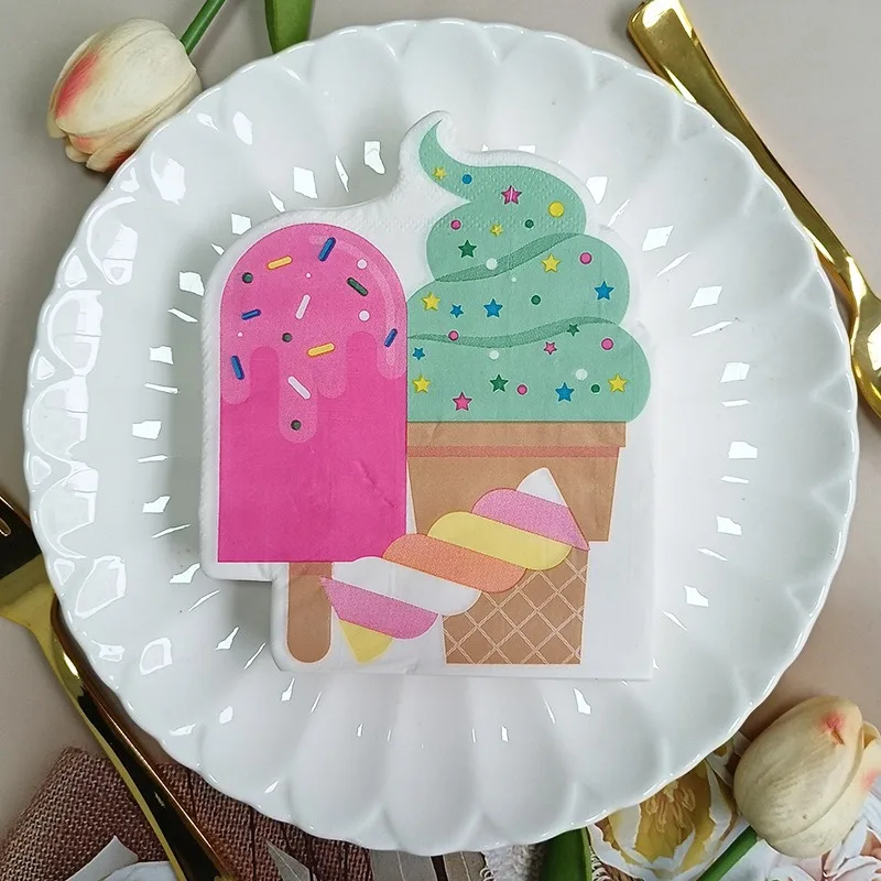 20pcs/pack Ice Cream Shape Table Dinner Placemat Birthday Weddings Party Decoupage Paper Napkins Assorted Fashion
20pcs/pack Ice Cream Shape Table Dinner Placemat Birthday Weddings Party Decoupage Paper Napkins Assorted Fashion