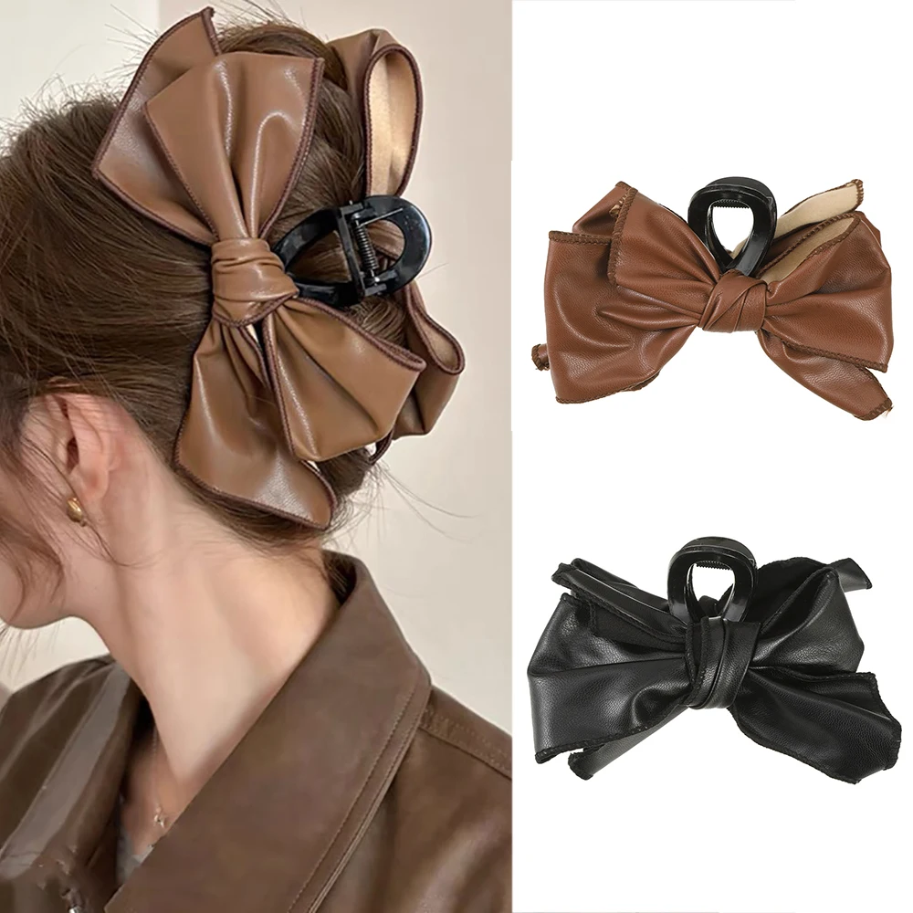 Imitation Leather Hair Clip For Women Solid Color Hair Claw Barrettes Hairpin Autumn Winter Hair Accessories Headwear
Imitation Leather Hair Clip For Women Solid Color Hair Claw Barrettes Hairpin Autumn Winter Hair Accessories Headwear