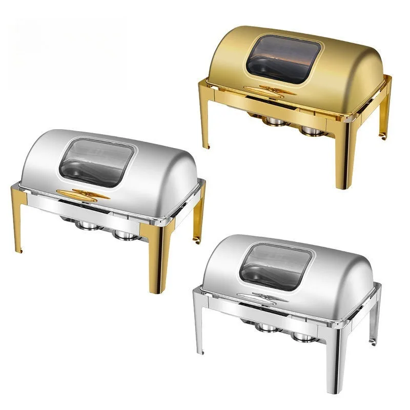 Gold-plated Stainless Steel Insulation Furnace Hotel Restaurant Buffet Tableware Breakfast Furnace Gold Flip Buffet Furnace
Gold-plated Stainless Steel Insulation Furnace Hotel Restaurant Buffet Tableware Breakfast Furnace Gold Flip Buffet Furnace