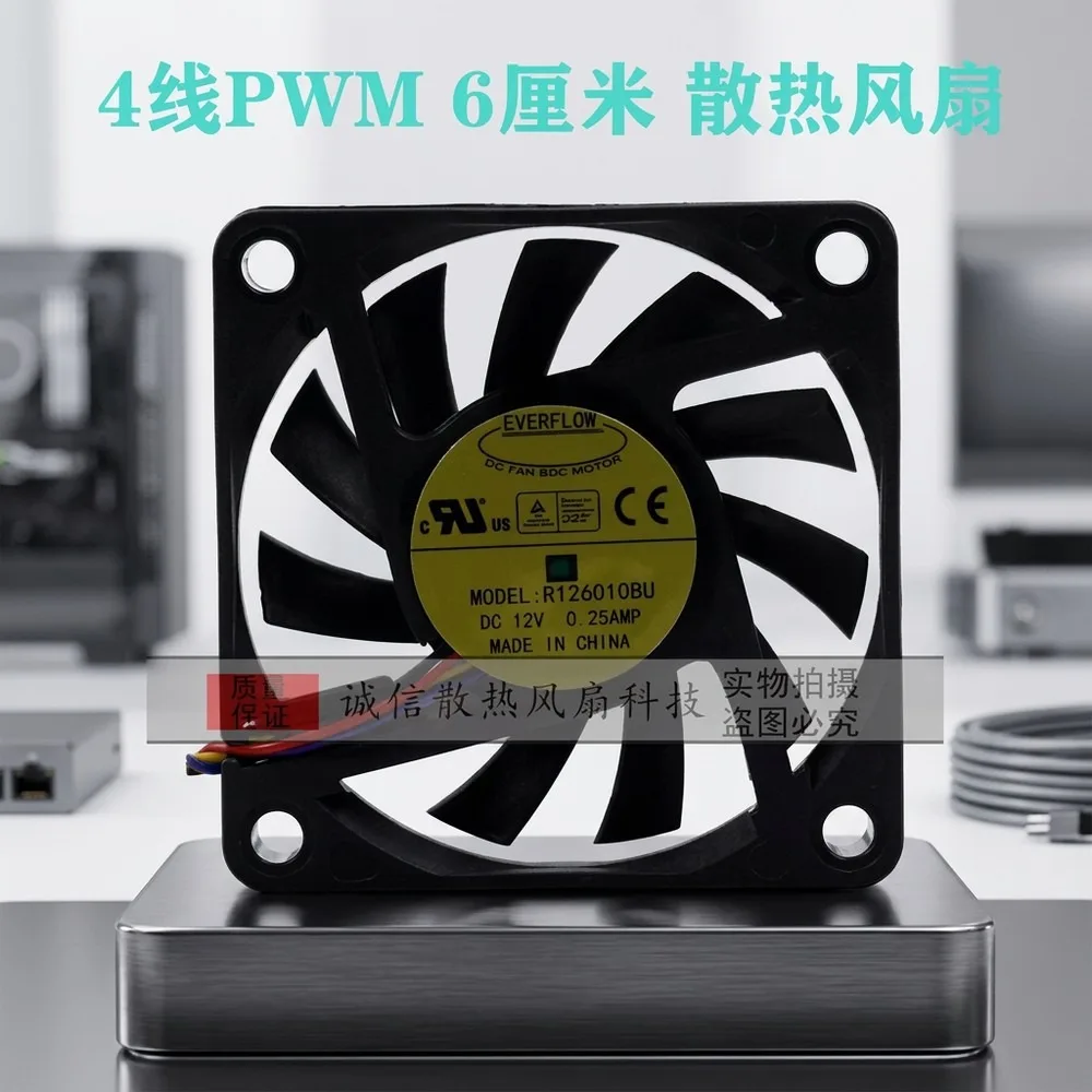 For EVERFLOW R126010BU D12V 0.25A 6010 4-Wire PWM Cooling Fan
For EVERFLOW R126010BU D12V 0.25A 6010 4-Wire PWM Cooling Fan