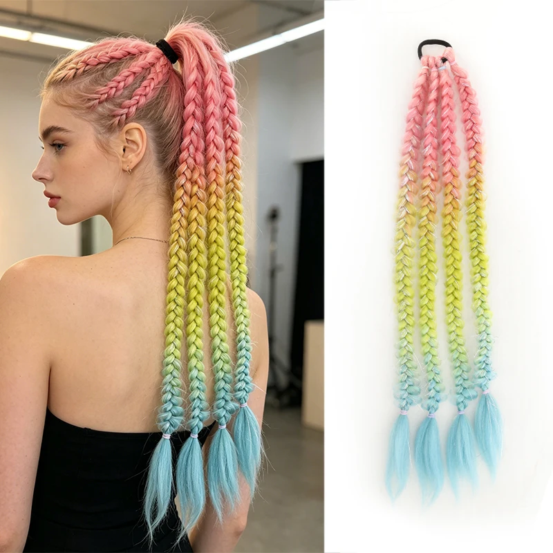 24inch laser hair extension tricolor gradual Fried Dough Twists braid wig synthetic ponytail
24inch laser hair extension tricolor gradual Fried Dough Twists braid wig synthetic ponytail