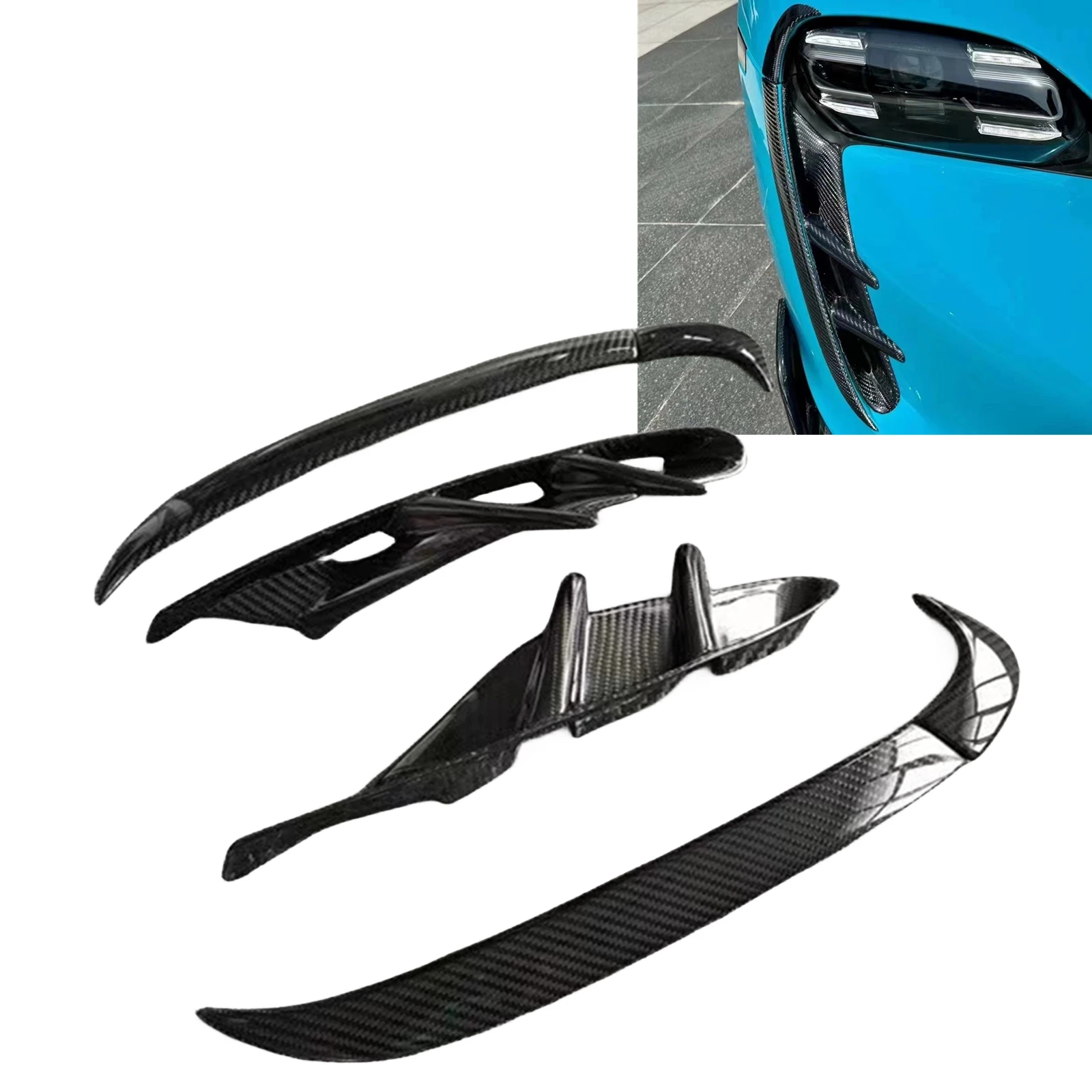 4PCS Front Bumper Air Intake Light Trim Cover For Porsche Taycan 2020 2021 2022
4PCS Front Bumper Air Intake Light Trim Cover For Porsche Taycan 2020 2021 2022